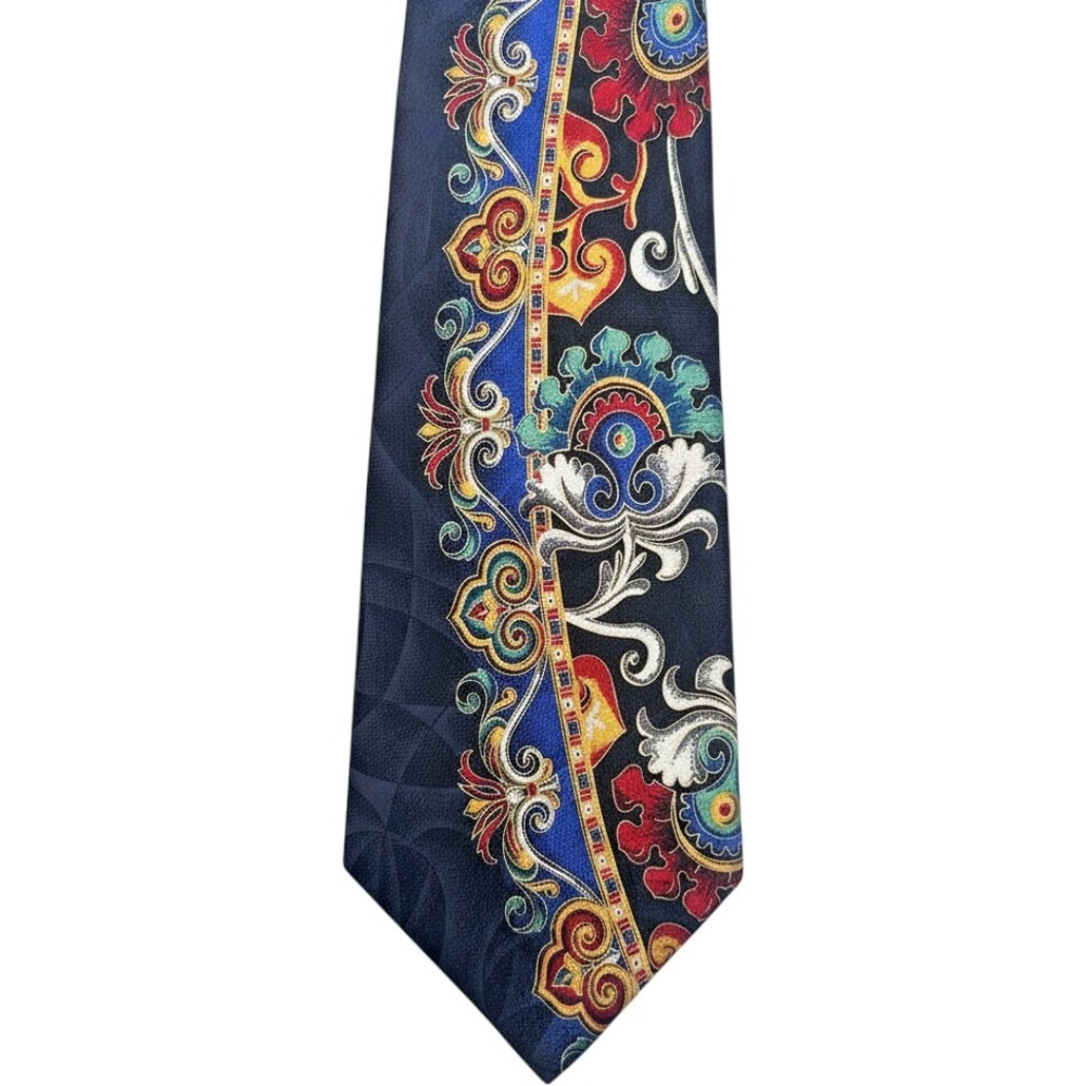 Designed In Italy PORTOFINO COLLECTION Silk Men's Neck Tie Abstract USA MADE VTG